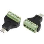 USB konektor se šroubovým přípojem zástrčka, rovná TRU COMPONENTS MN-USB4M Micro USB Konektor Typ: B, 1 ks