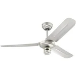 Stropní ventilátor Westinghouse Industrial Nickel, Ø 122 cm, satén+nikl/sátén+nikl