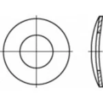 Pružné podložky Toolcraft, DIN 137, vnitřní Ø 6,4 mm, vnější Ø 12 mm, 100 ks