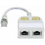 RJ45 síťový Y adaptér Telegärtner J00029A0009 CAT 5e, [2x RJ45 zásuvka - 1x RJ45 zástrčka], bílá