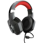 Trust GXT323 CARUS herní headset stereo, na kabel přes uši, 2x 3,5 mm jack (mic./slu.), jack 3,5 mm, červená, černá/červená