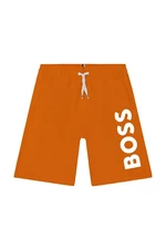 Dětské plavkové šortky BOSS oranžová barva