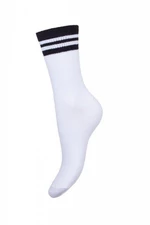 Milena 1313 s proužky Dámské ponožky 37-41 černá-bordová