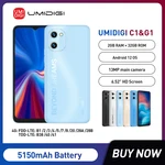 UMIDIGI C1/G1 Global Version 6.52" FHD Screen Smartphones 2GB+32GB MTK6739 Quad Core Dual SIM 13MP Camera 5150mAh Mobile Phones