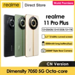 Realme 11 Pro Plus 5G Smartphone Dimensity 7050 6.7'' AMOLED 200 MP Camera 5000 mAh NFC Cell Phone