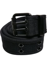 Canvas belt with double thorn buckle black