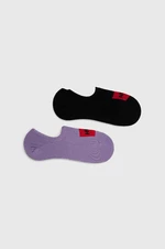 Ponožky HUGO 2-pack pánské, fialová barva