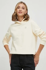 Mikina Calvin Klein Jeans dámská, žlutá barva, s kapucí, s aplikací, J20J223227