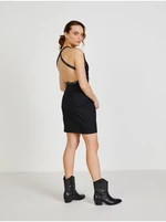 Calvin Klein Jeans Čierne dámske púzdrové šaty s odhaleným chrbtom Calvin Klein