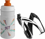 Elite Cycling CEO  Bottle Cage + Jet Bottle Kit Black Glossy/Clear Orange 350 ml Cyklistická láhev