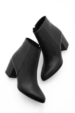 Marjin Women's Heeled Boots &; Booties Pointed Toe Zipper Cerin Black