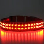 Reedog luminous USB svíticí obojek pro malé, střední a velké psy - červená - M
