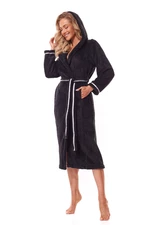 Soft long bathrobe 2322 Black