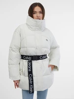 Calvin Klein Jeans Zimní bunda Bílá