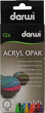 Darwi Acryl Opak Marker Set Set of Acryl Markers Mescolare 12 x 3 ml