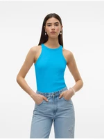 Blue women's basic tank top Vero Moda Chloe - Women