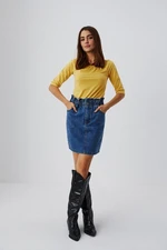 Denim skirt from a paper bag