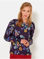 Purple Flowered Blouse CAMAIEU - Women