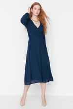 Trendyol Navy Blue Button Detailed Dress