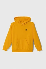 Dětská mikina adidas Originals oranžová barva, s kapucí, s potiskem