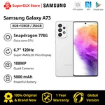 Original Samsung Galaxy A73 5G Smartphone Snapdragon 778G 120Hz Super AMOLED Plus 5000mAh Battery 108MP Quad Cameras Phon