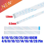 10PCS Flat flexible cable FFC FPC AWM 20624 80C 60V VW-1 FFC-0.5MM 1.0MM 4/5/6/8/10/12/14/16/18/20/24/26/30 Pin 6-60CM