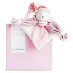 DOUDOU Dárková sada plyšový usínáček růžový medvídek 24 cm