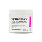 Carbon Theory Čisticí pleťové tamponky Tea Tree Oil & Glycolic Acid Breakout Control (Cleansing Pads) 60 ks