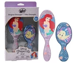 Dárková sada kartáčů na vlasy Wet Brush Original Detangler a Mini Detangler Disney Princess Ariel + dárek zdarma
