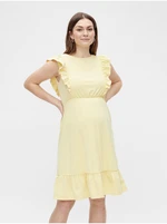 Light yellow maternity dress with neckline on the back Mama.licious Roberta - Women