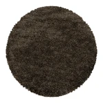 Ciemnobrązowy okrągły dywan ø 160 cm Fluffy – Ayyildiz Carpets