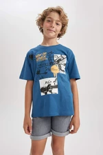 DEFACTO Oversize Fit Printed Short Sleeve T-Shirt