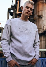 Embossed NASA Worm Crewneck Grey