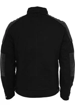 Cotton/synthetic leather racing jacket black