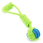 Reedog Tau-Spielzeug, Baumwollseil mit Ball + Griff, 27 cm - zelená
