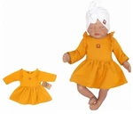 Z&Z Dětské teplákové šatičky/tunika Princess - hořčicové, vel. 62 (2-3m) Z&Z Dětské teplákové šatičky/tunika Princess - hořčicové, vel. 62 (2-3m)