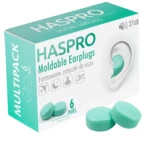 Haspro Mold6 silikonové špunty do uší, mátové 6 párů 12 ks