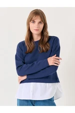 Jimmy Key Navy Blue Knitted Sweatshirt