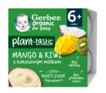 GERBER Organic 100% rostlinný dezert mango a kiwi s kokosovým mlékem 4 x 90 g GERBER Organic 100% rostlinný dezert mango a kiwi s kokosovým mlékem 4 x 90 g