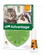 ADVANTAGE Malé Kočky 40 mg + králíci Spot-on 4 x 0.4 ml