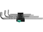 Wera 021909 Sada dlouhých šestihranných klíčů Wera 950/9 Hex-Plus 2, chromovaná (9 ks)
