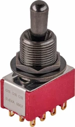 MEC Maxi Toggle Switch M 80019 / B ON/ON/ON 4PDT Čierna