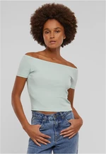 Dámské tričko Organic Off Shoulder Rib - mint