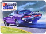 Skill 2 Model Kit 1970 Dodge Challenger R/T USPS (United States Postal Service) "Auto Art Stamp Series" 1/25 Scale Model by AMT