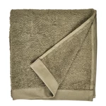 Oliwkowy ręcznik z bawełny frotte Södahl, 100x50 cm