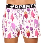 Purple-and-white men's patterned shorts Represent Mike