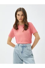 Koton Ruffle Detailed T-shirt with Short Sleeves.