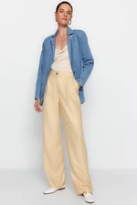 Trendyol Light Brown Straight Straight Cut Woven Trousers