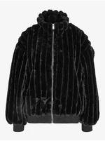 Black Women's Winter Jacket made of artificial fur Noisy May Zena - Ladies