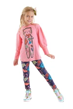 Mushi Floral Cat Girls Tunic Tights Set